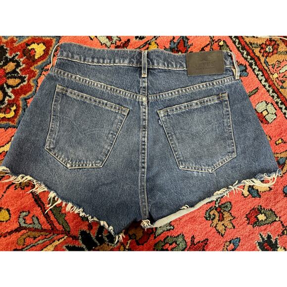 Premium 501 Levi's Jeans Cut off Shorts Denim Distressed Vintage Wedgie 28 High - Picture 2 of 10